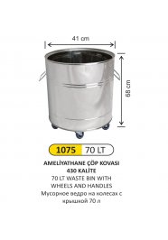 1075 70 LT 430 KALİTE AMELİYATHANE ÇÖP KOVASI