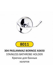 8011 PASLANMAZ ÇİFTLİ BORNOZ ASKISI (304 KALİTE)