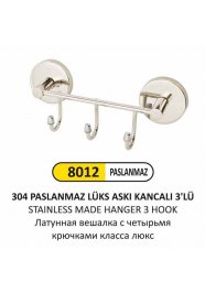 8012 PASLANMAZ ASKILIK 3’LÜ (304 KALİTE)