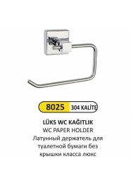 8025 LÜKS WC KAĞITLIK KAPAKSIZ (304 KALİTE)