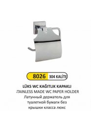 8026 LÜKS WC KAĞITLIK KAPAKLI (304 KALİTE)