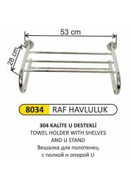 8034 PASLANMAZ HAVLULUK (U DESTEKLİ, 304 KALİTE)