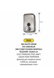 7933 PASLANMAZ SIVI SABUNLUK 0,500 ML (304 KALİTE KROM)