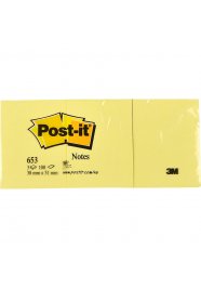 3M Post-It 653 Sarı Not Kağıdı 38 mm x 51 mm 100 Yaprak 3'lü