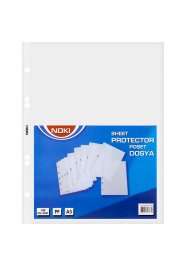 Noki 4835 A5 Delikli Şeffaf Poşet Dosya 100'lü Paket