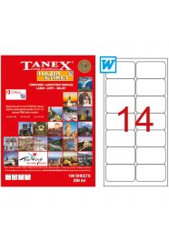 Tanex Tw-2014 Beyaz Etiket 99.1 mm x 38.1 mm