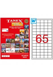 Tanex Tw-2165 Beyaz Etiket 38.1 mm x 21.2 mm