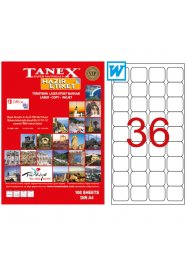 Tanex Tw-2036 Beyaz Etiket 45 mm x 30 mm