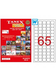 Tanex Tw-2065 Beyaz Etiket 38.1 mm x 21.12 mm