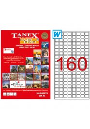 Tanex Tw-2280 Beyaz Etiket 22 mm x 12 mm