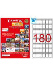 Tanex Tw-2060 Beyaz Etiket 30 mm x 9 mm