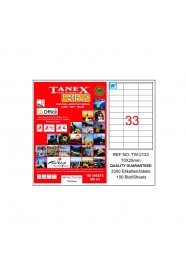 Tanex Tw-2133 Beyaz Etiket 70 mm x 25 mm