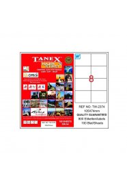 Tanex Tw-2374 Beyaz Etiket 105 mm x 74.25 mm