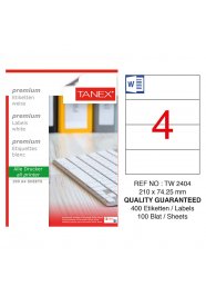 Tanex Tw-2404 Lazer Etiket 210 mm x 74,25 mm