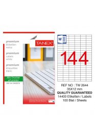 Tanex Tw-2644 Lazer Etiket 35 mm x 12 mm