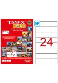 Tanex Tw-2037 Beyaz Adresleme ve Postalama Etiketi 70 mm x 37.125 mm