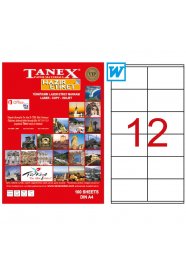 Tanex Tw-2612 Beyaz Adresleme ve Postalama Etiketi 105 mm x 48 mm