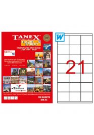 Tanex Tw-2121 Beyaz Adresleme ve Postalama Etiketi 70 mm x 38 mm