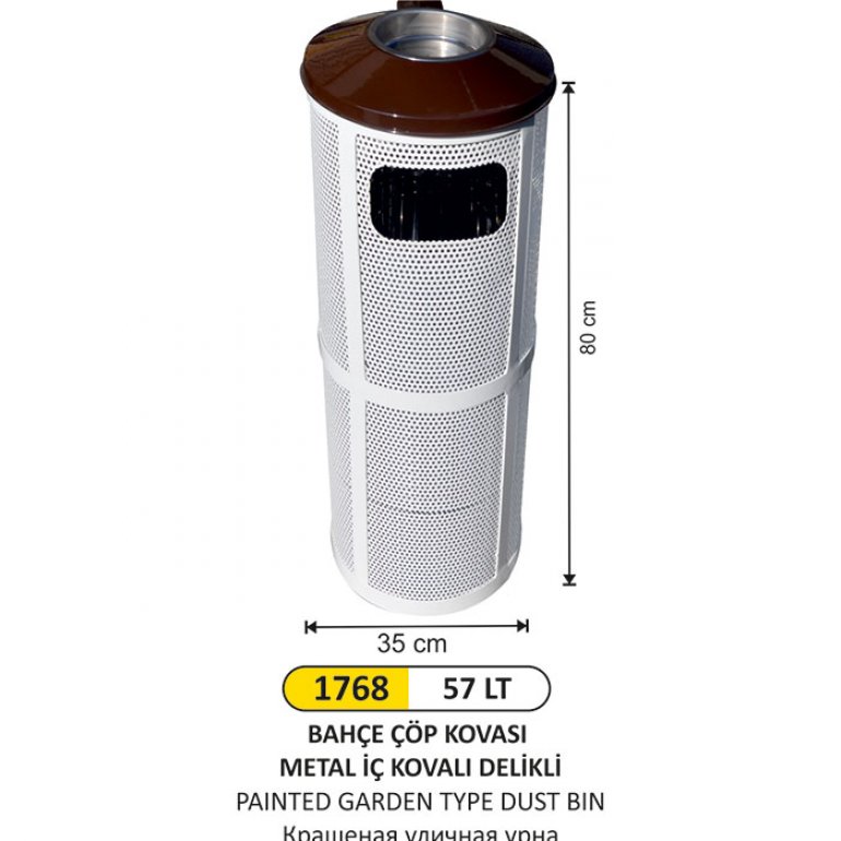 1768 57 BAHÇE ÇÖP KOVASI METAL İÇ KOVALI DELİKLİ