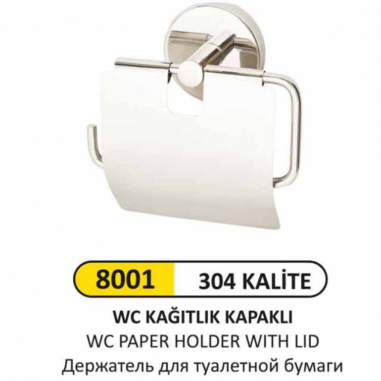 8001 WC KAĞITLIK KAPAKLI (304 KALİTE)