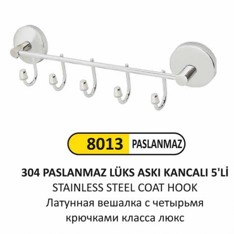 8013 PASLANMAZ ASKILIK 5’Lİ (304 KALİTE)