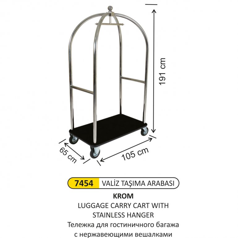 7454 KROM VALİZ TAŞIMA ARABASI