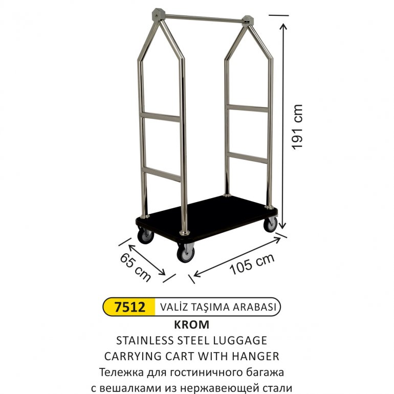 7512 KROM VALİZ TAŞIMA ARABASI