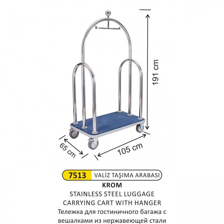 7513 KROM VALİZ TAŞIMA ARABASI