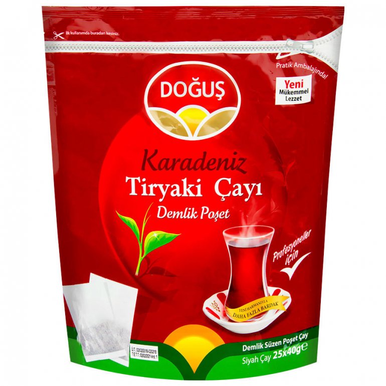 DOĞUŞ KARADENİZ TİRYAKİ JUMBO DEMLİK POŞET ÇAY 40 gr 25'li