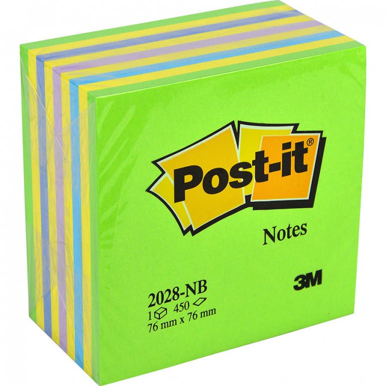 3M Post-it 2028 NB Yapışkanlı Not Kağıdı 76 mm x 76 mm Yeşil 450 Yaprak