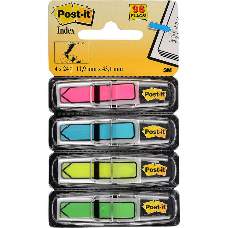 Post-it Index Ok Şeklinde 4 Renk İşaret Bandı 96 Yaprak