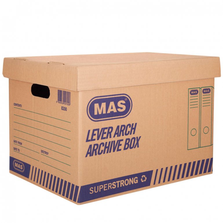 Mas 8200 Karton Arşivleme Kutusu 31 cm x 34 cm x 41 cm 10'lu Paket