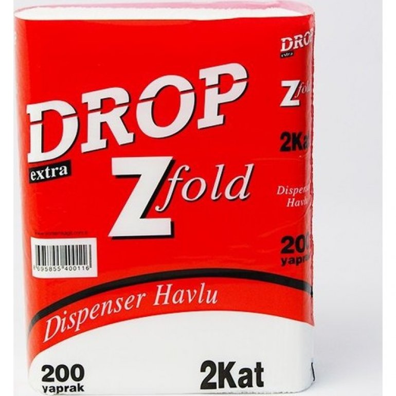 Drop Dispenser Z Katlı Kağıt Havlu  200 Yaprak